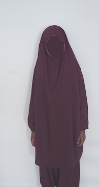 Jilbab Mini Muz Sirwal. Vinröd.