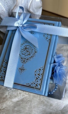 Koran-Box-Present- Himmelsblå