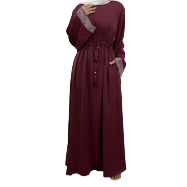 Abaya Mood-Vinröd