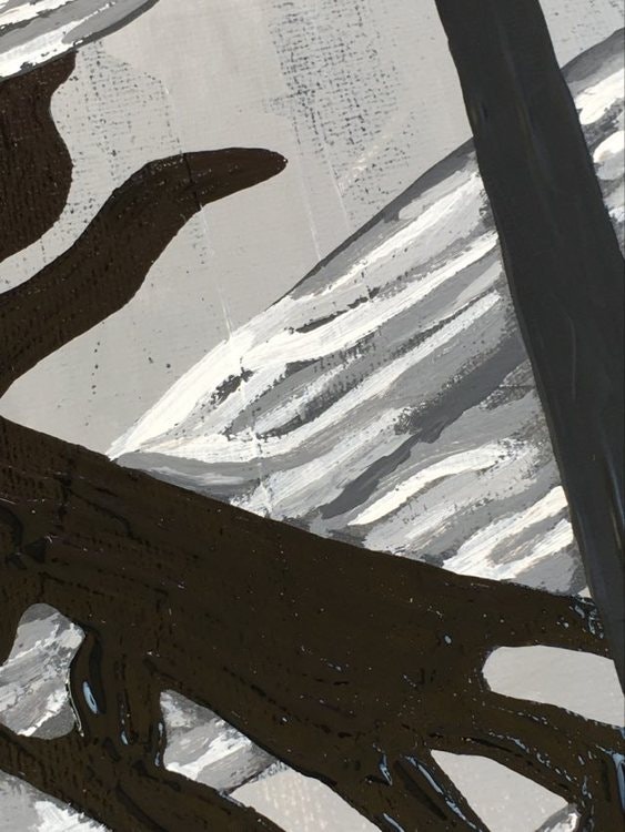 Detaljstudie av målad trollslända. En stilren tavla till din tavelvägg tex. C.Brüggmann visar sin konst digitalt under konstrundan VSKG 2021.
