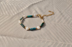 Armbånd med perlemor og imperial jasper