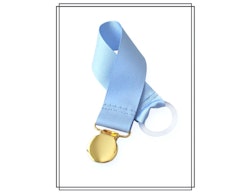 Ljusblå napphållare - guld