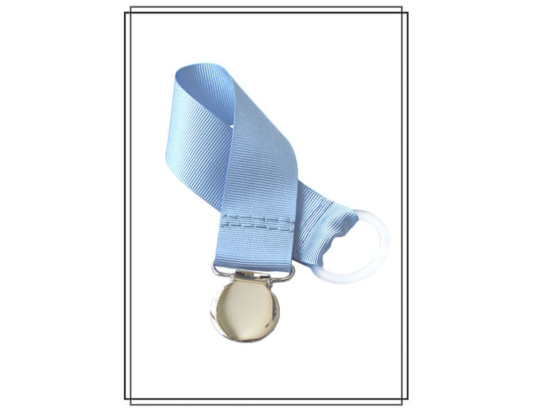 Ljusblå napphållare - silver