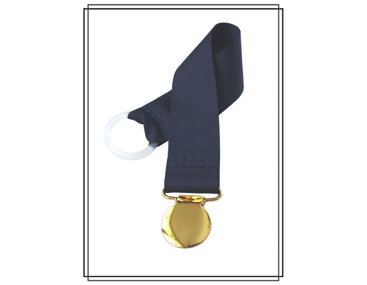 Marinblå napphållare - guld