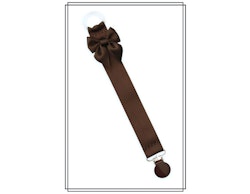 Brun napphållare med rosett - brunt clip