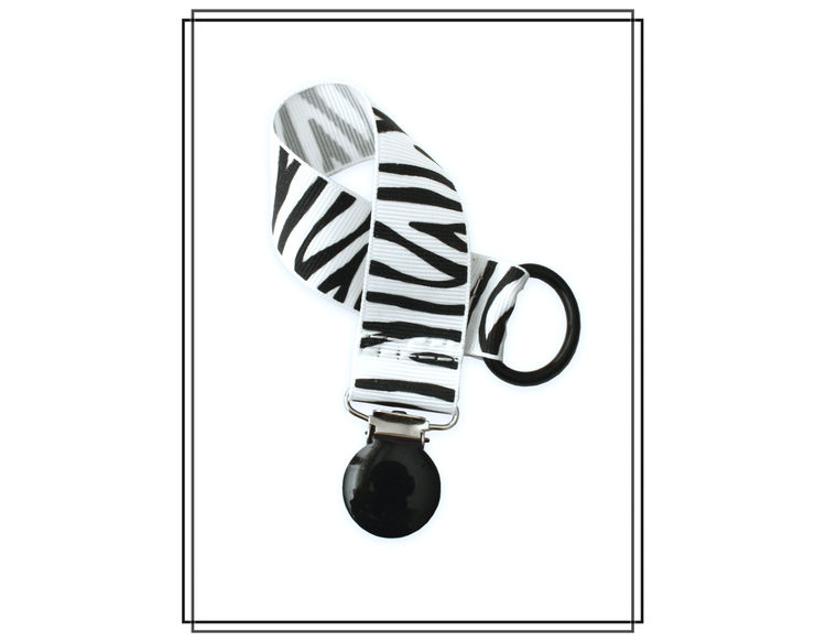Napphållare zebra - svart clip