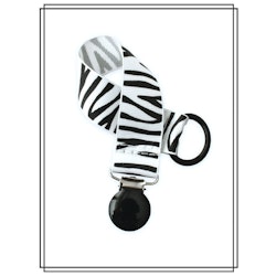 Napphållare zebra - svart clip