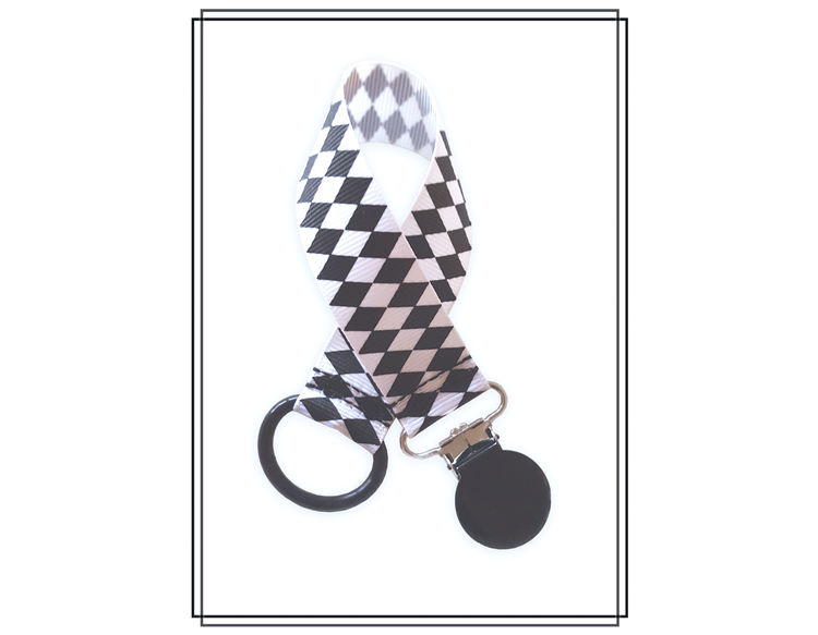 Napphållare harlequin - svart clip