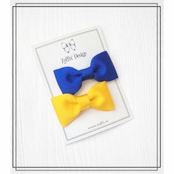 "Stand with Ukraine" - 2-pack minirosett hårklämma