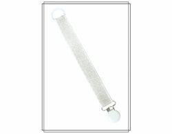 Napphållare vit med spetsmönster - vitt clip