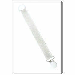 Napphållare vit med spetsmönster - vitt clip