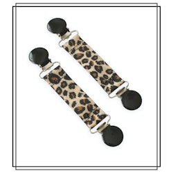 Vanthållare leopard med svarta clips