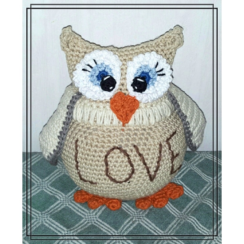 VIRKMÖNSTER mönster beskrivning virkad uggla amigurumi virka