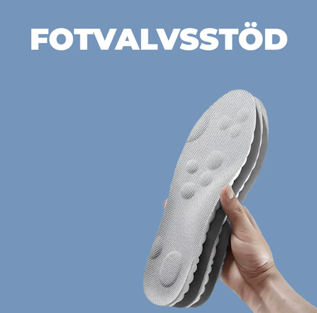 Avlastande skosulor för fötter som behöver extra stöd