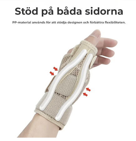 Handleds- och tumstöd vid karpaltunnelsyndrom och artrit