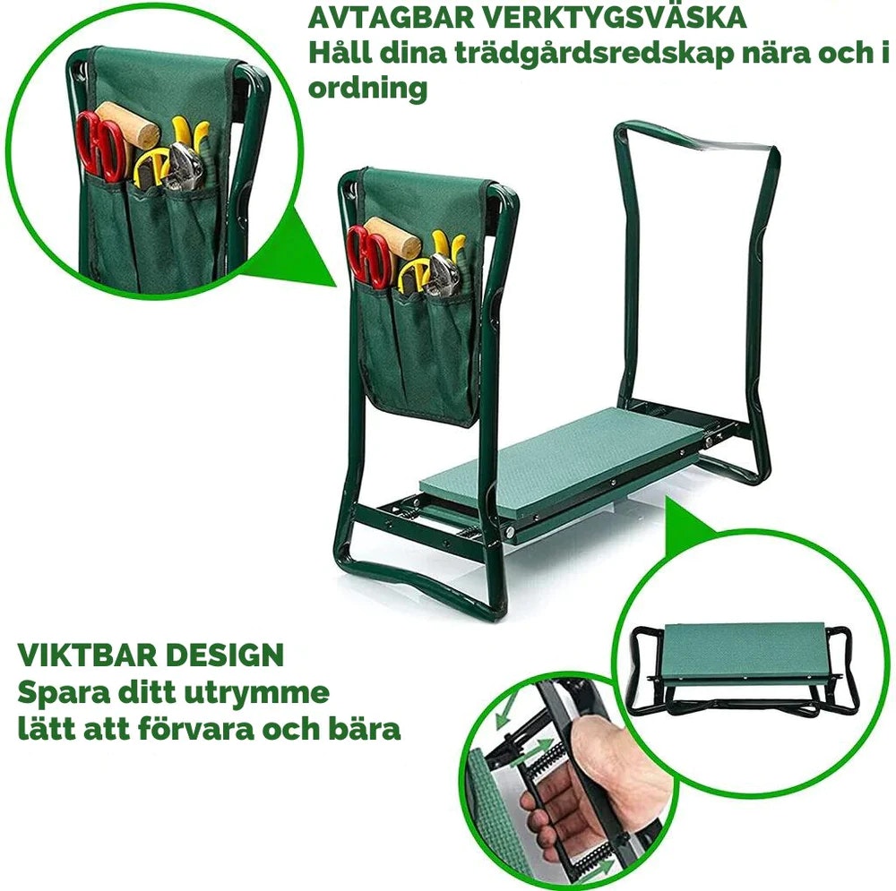Trädgårdsstol - Multifunktionell Knä- och Sittplats