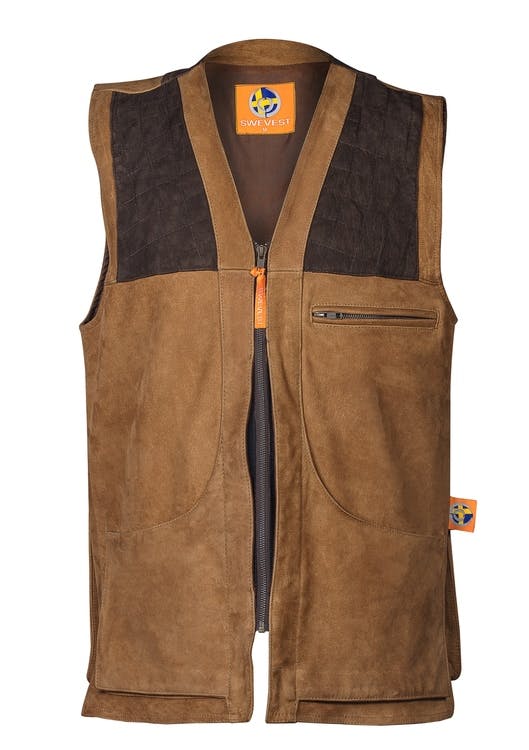 Hunting vest in leather "Safari"