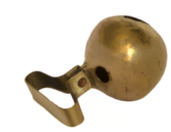 Handmade dog bell in brass