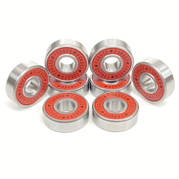 Red Rockets ABEC 5  Skateboard Bearings by Forged Ironware