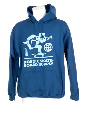 Hoodie Nordic Skateboard Supply Logo Blue