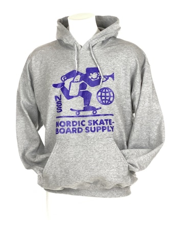 Hoodie Nordic Skateboard Supply Logo Grey
