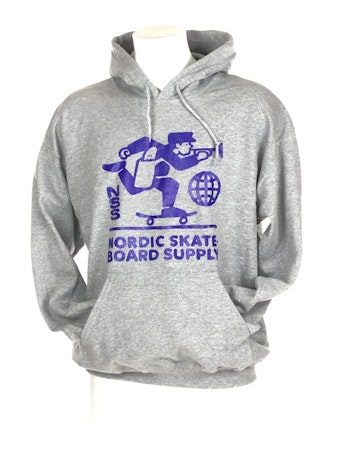 Hoodie Nordic Skateboard Supply Logo Grey
