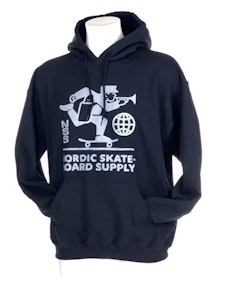 Hoodie Nordic Skateboard Supply Logo Black