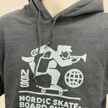 Hoodie Nordic Skateboard Supply Logo Dark Grey