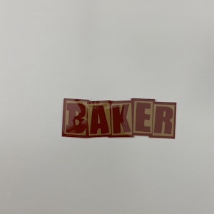 Sticker Baker  Embossed 13cm Brown