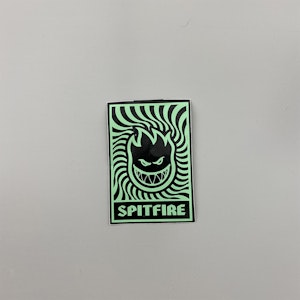 Sticker Spitfire 10cm Logo Green Glow
