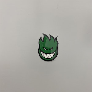 Sticker Spitfire 10cm Big Head Logo Green