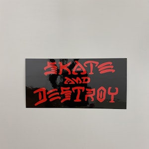 Sticker Thrasher Skate and Destroy 16 cm Black