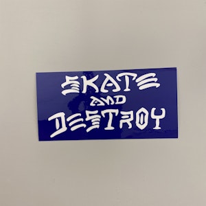 Sticker Thrasher Skate and Destroy 16 cm Blue