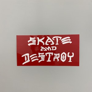 Sticker Thrasher Skate and Destroy 16 cm Red