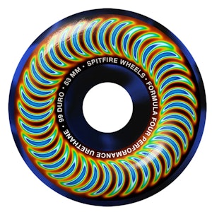Spitfire Wheels Formula Four Classic  Black Blue Swirl 53mm 99a