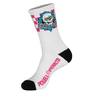 Powell Peralta Ripper Checker White Blue Black Sock