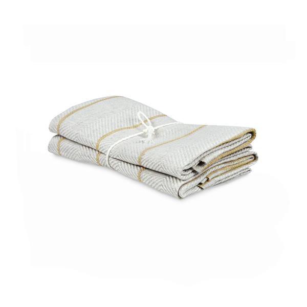 Handduk i linne 2-pack MARULK OCKRA