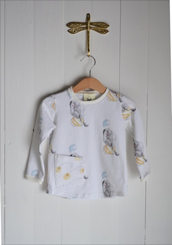 CIRCUS ELEPHANT LONG SLEEVE T-SHIRT OFFWHITE