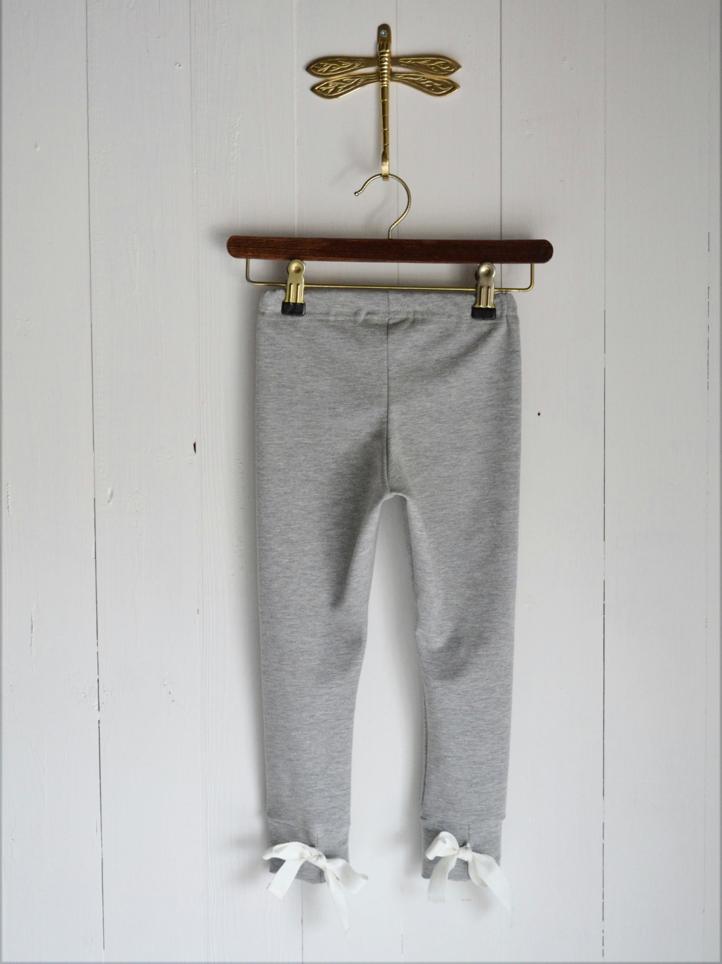 BOW LEGGINGS LIGHT GREY