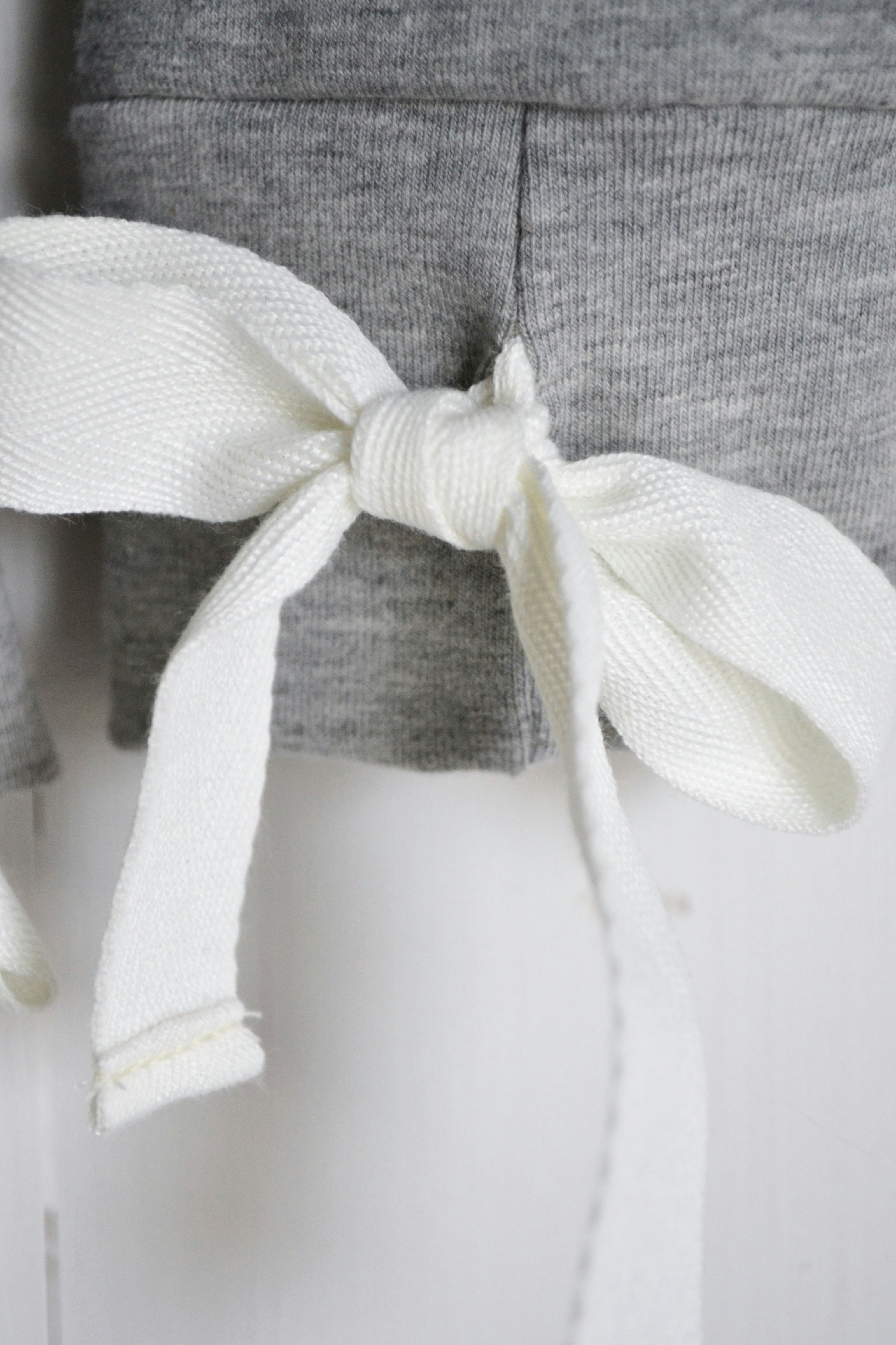 BOW LEGGINGS LIGHT GREY