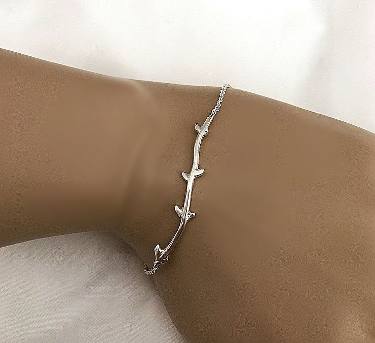 Kvist armband med kedja äkta silver