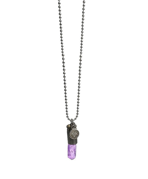 Crystal bullet halsband lila kristall