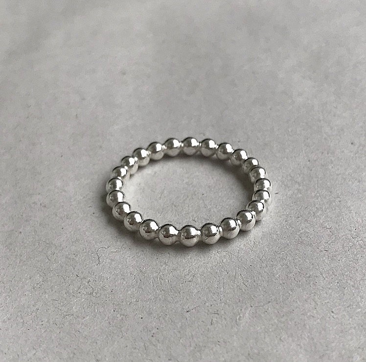 3mm tjock kulring silver