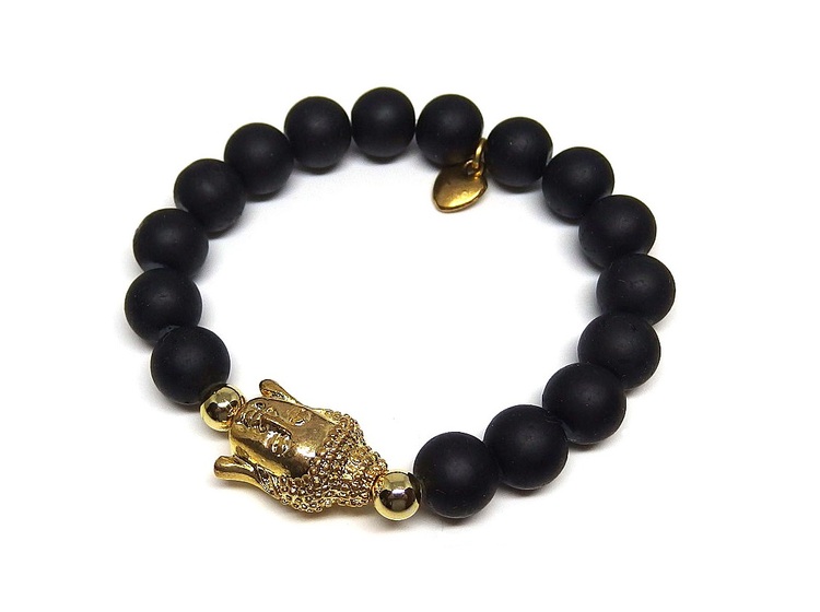Buddha armband svart