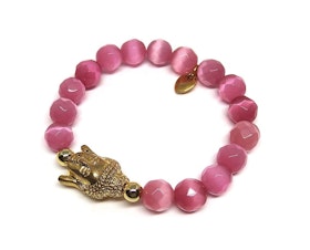 Rosa Buddha armband