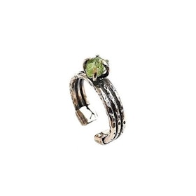 Rå Peridot ring brons