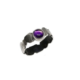 Bred Ametist ring silver