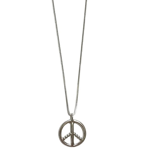 Halsband Peace symbol silver