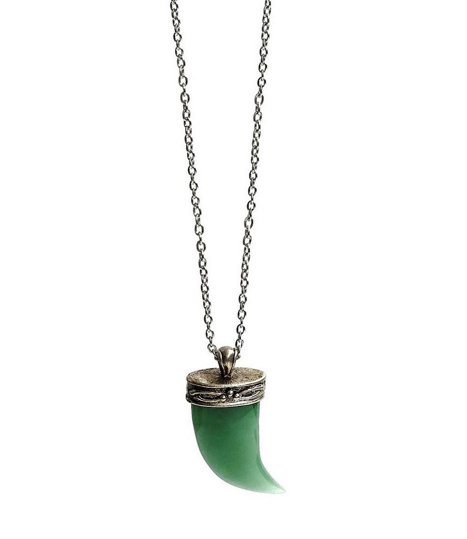Halsband med grön Aventurin sten
