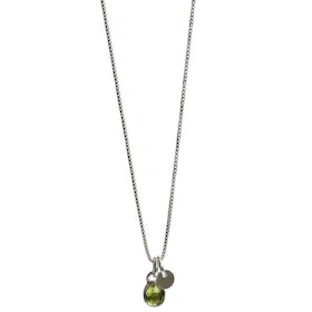 Peridot halsband silver